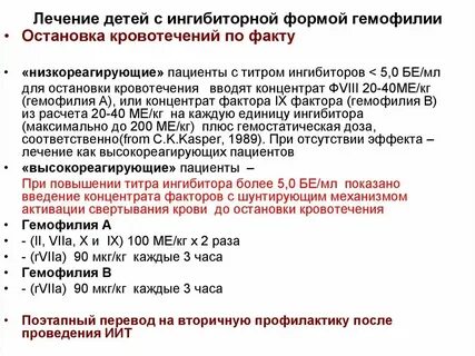 Гемофилия по утвержденным клиническим рекомендациям тест нмо