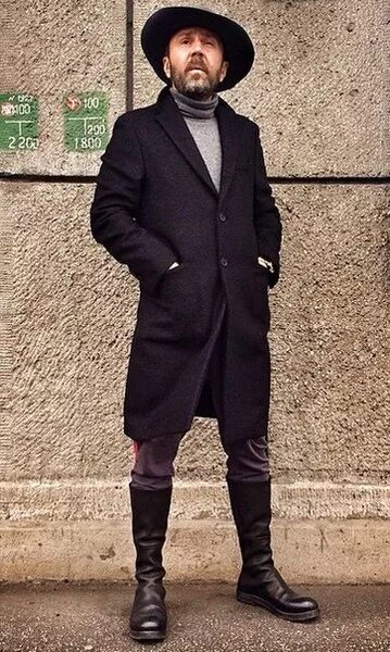 Пальто черной бороды. Пальто и шляпа мужские. Мужчина в пальто и шляпе.