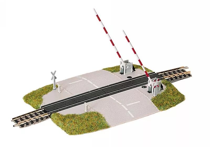 Level crossing. Piko 55725. Переезд Piko 55725. Шлагбаум на железной дороге. Макет железнодорожного переезда.