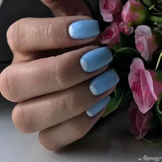 Весенний маникюр однотонный