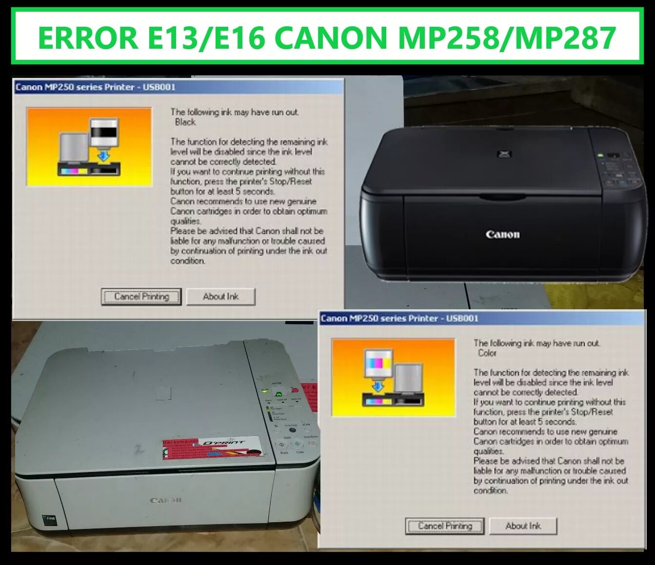 Canon mp280 e16. Принтер Санон мр190. Ошибка е02 принтер Canon PIXMA mp250. Принтер Canon mp258 ошибки. Ошибка картриджа canon