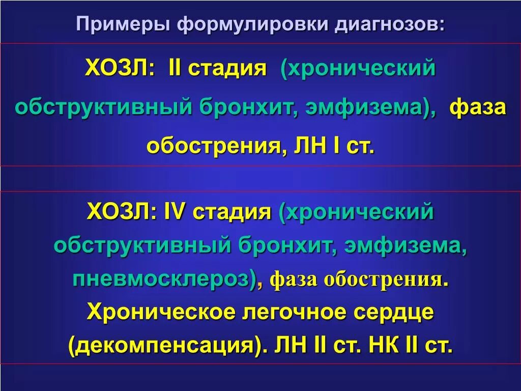 Эмфизема хронического бронхита. Хронический обструктивный бронхит формулировка диагноза. Хронический бронхит пример формулировки диагноза. Хронический бронхит формулировка диагноза. Обструктивный бронхит формулировка диагноза.