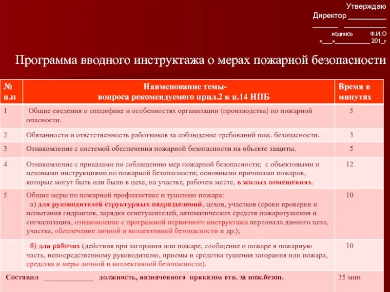 Программа вводного инструктажа 2025