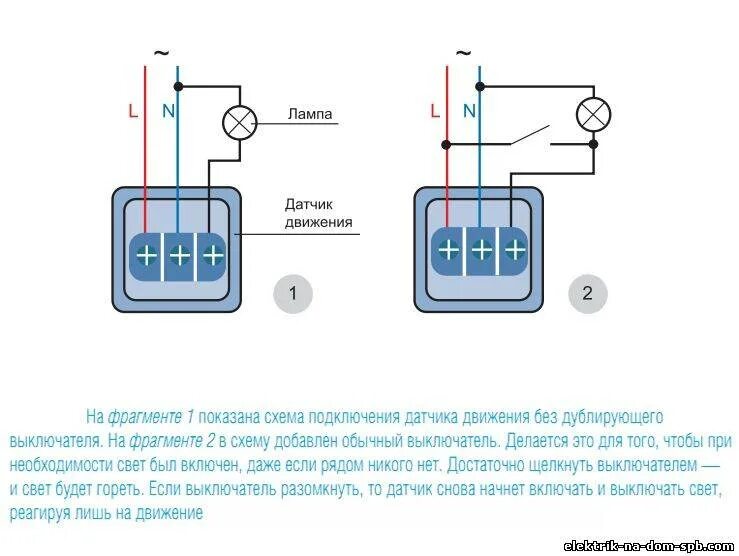 Как подключить движения. Схема подключения освещения с датчиком движения и реле. Схема подключения датчика движения через контактор. Датчики движения схема включения на 220в. Схема подключения датчика движения для освещения двухпроводной.