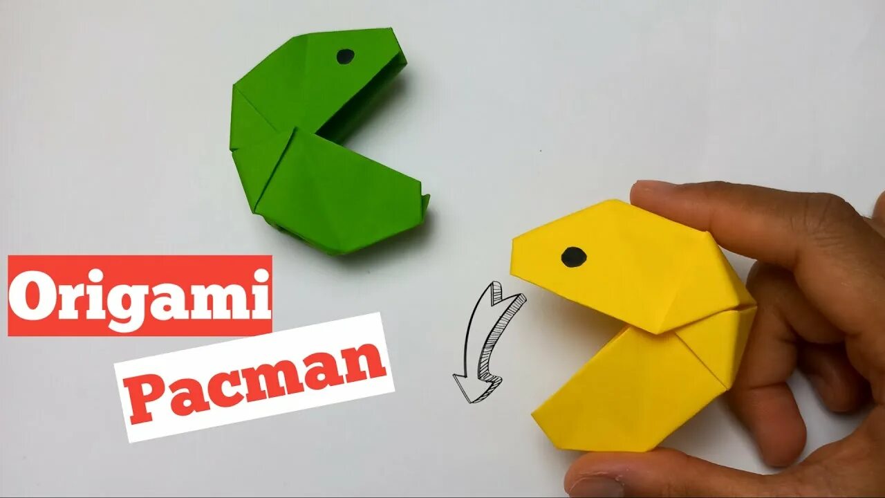 Pacman in real life. Делаем пакмана оригами. Оригами движущиеся игрушки. Оригами пакман. Оригами пакмен.