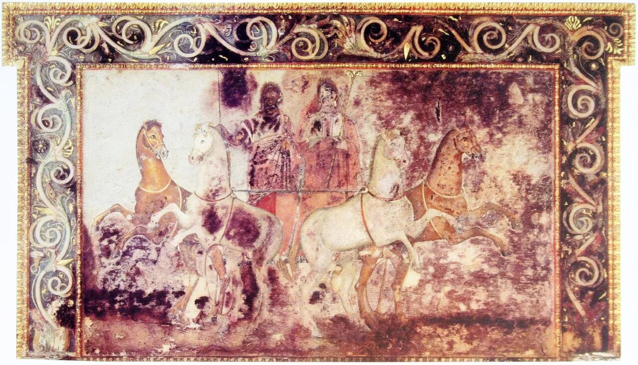 История живописи. Аид и Персефона древнегреческая фреска. Фрески древней Македонии. Искусство древней Греции фресковая живопись. Александр Македонский в Греции фреска.