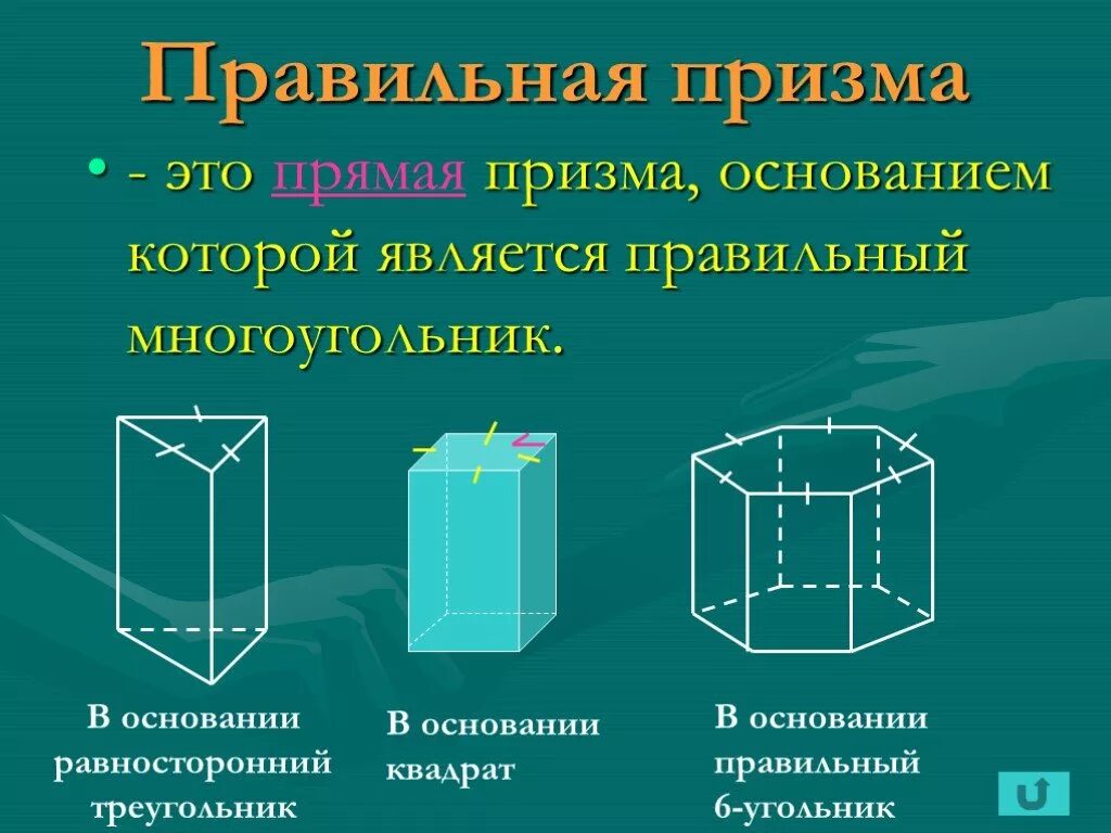 Какая призма является прямой. Правильная 10 угольная Призма. 4 Угольная Призма правильная Призма. Правильная 4 угольная Призма. Правильная квадратная Призма.