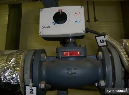 Установка клапана с электроприводом