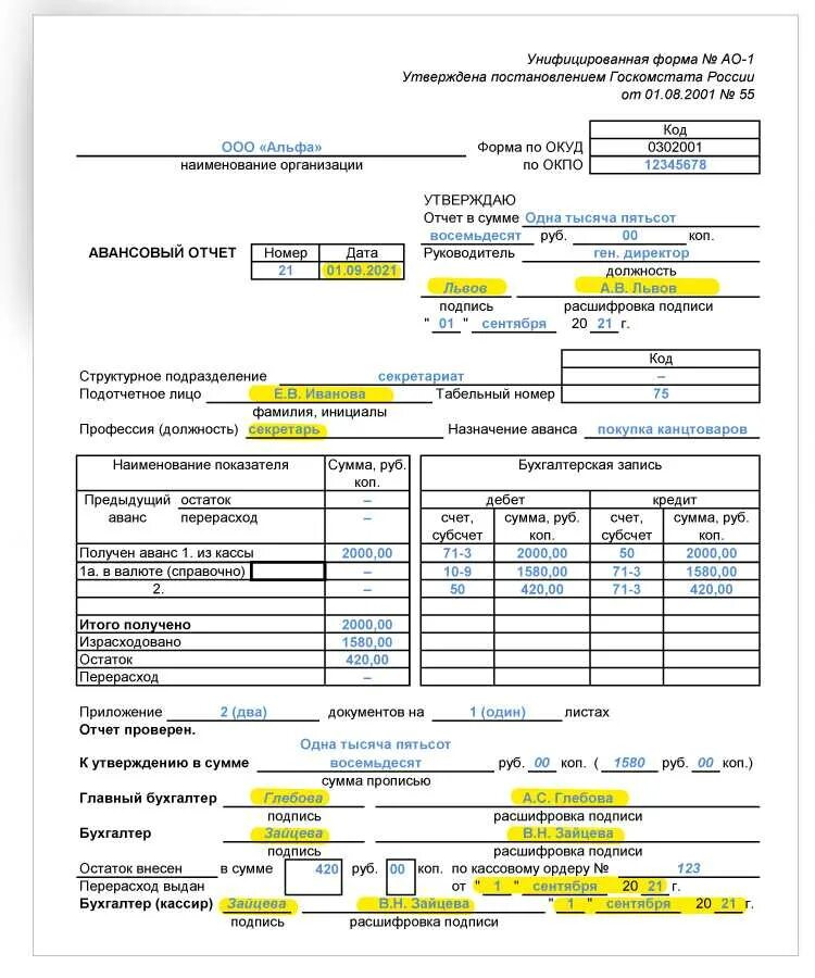 Авансовый отчет ОКУД 0302001. Заполнение Бланка авансового отчета. Авансовый отчет образец 2022. Образец заполненного авансового отчета 2022.