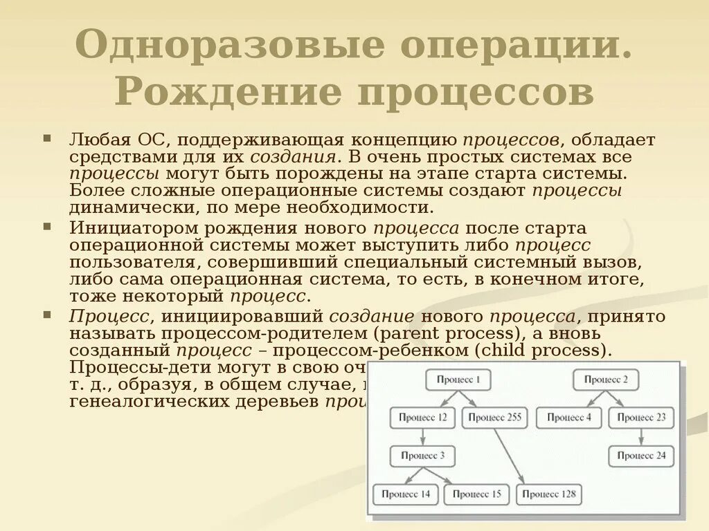 Одноразовые и многоразовые операции с процессами. Одноразовые операции над процессами ОС. Операции процессов в ОС. Процесс в операционной системе это.