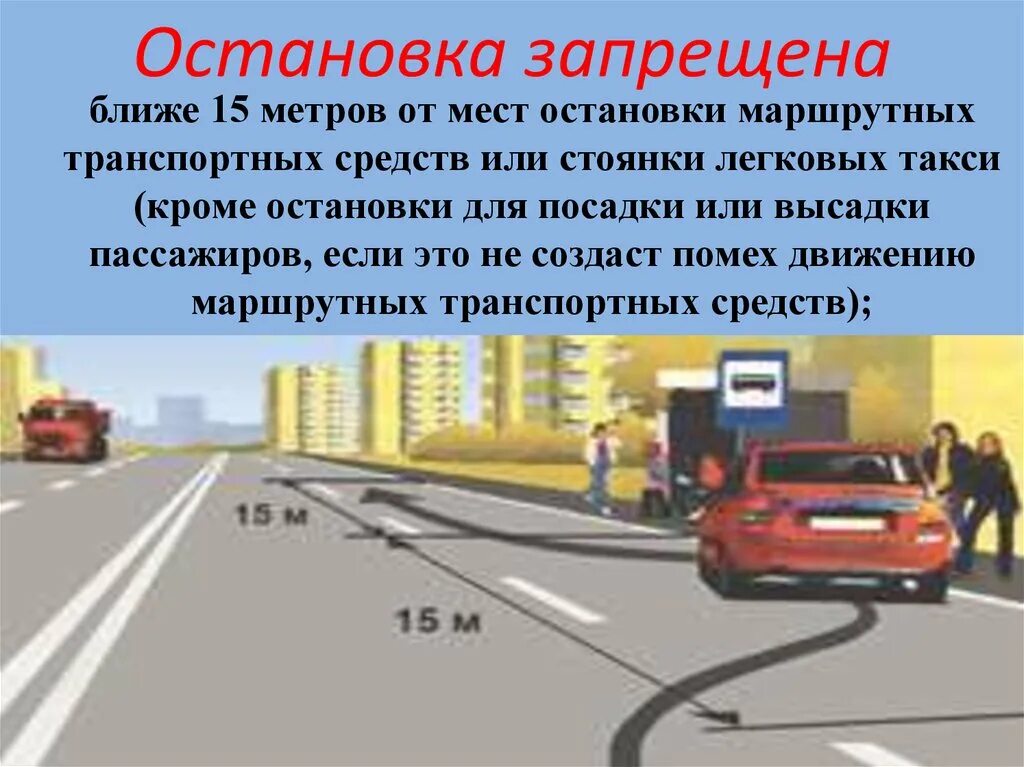 Почему происходит остановка. Стоянка ТС ПДД. Остановка и стоянка транспортных средств ПДД. Место остановки транспортных средств. Места остановки ПДД.