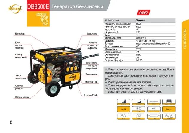 Масло в двигатель бензогенератора. Бензиновый Генератор Denzel db7500е. Генератор Дензел 8500 бензиновый. Генератор Denzel ge 7500e. Бензиновый Генератор Дензел ДБ 5000 Е.