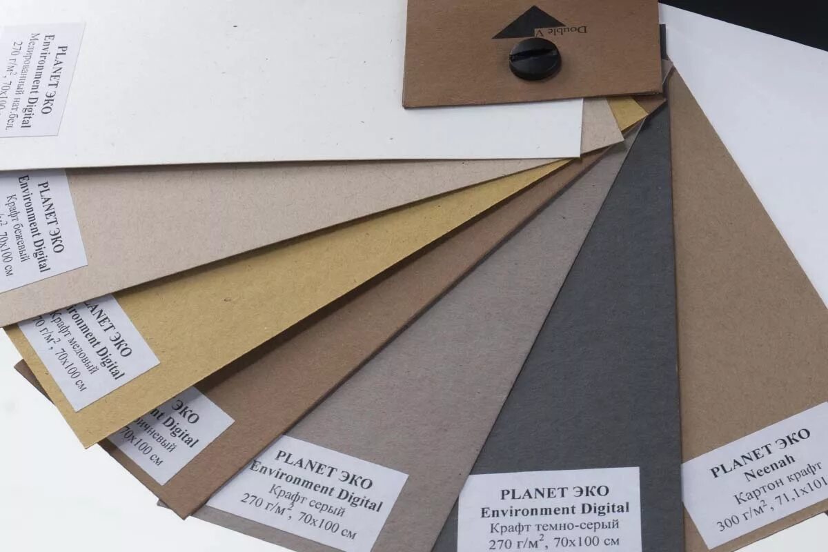 Planet эко крафт бежевый. Дизайнерская бумага. Картон для визиток. Печать на дизайнерском картоне.