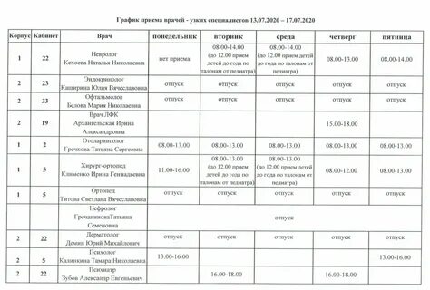 График работы поликлиники сыктывкар