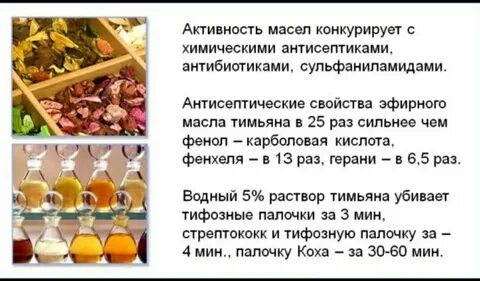 Химические свойства эфирных масел