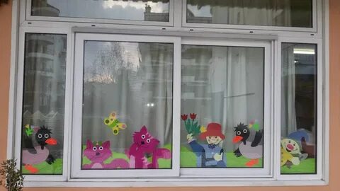 Оформить окно в детском саду