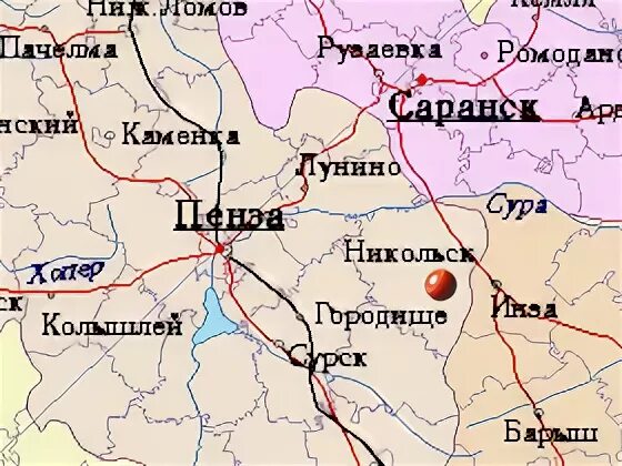 Карта никольска пензенской. Станция ночка на карте. Никольск город на карте. Карта никольска пензенской. Никольск пензенская область на карте.