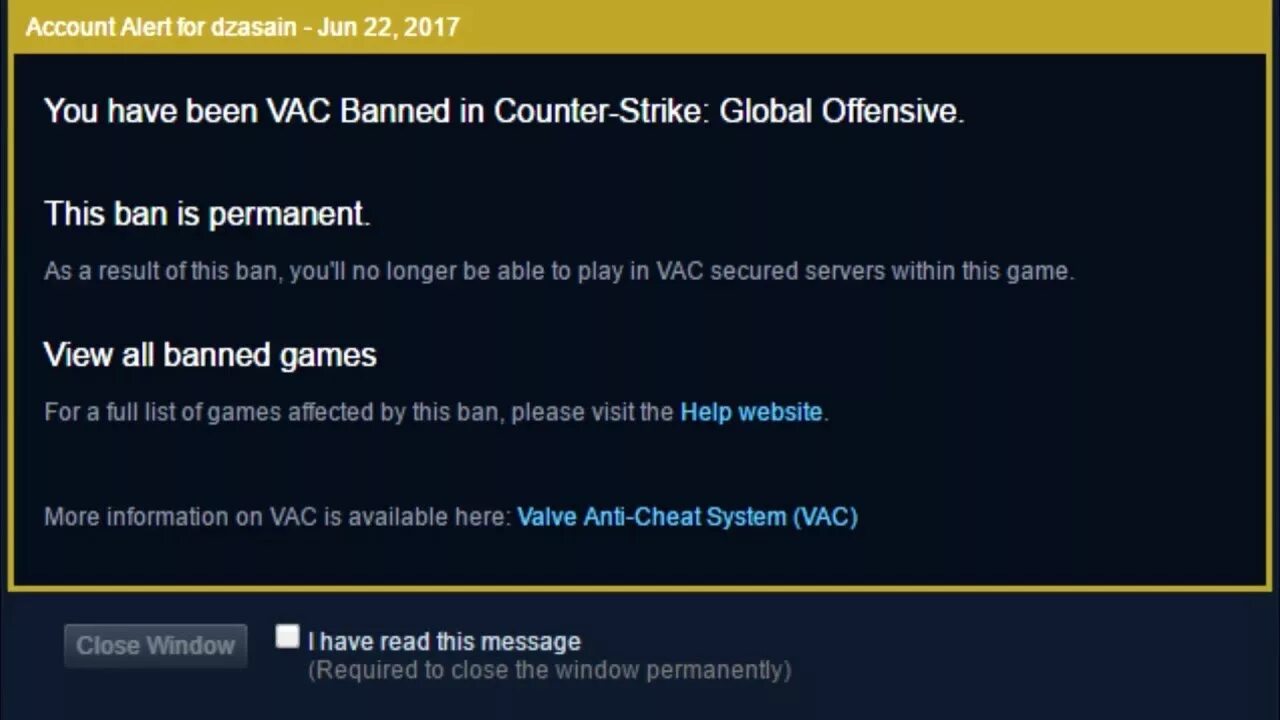 Banned permanent