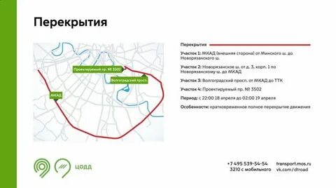 Перекрытие мкад в москве