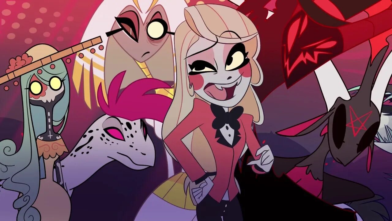 Вербалас отель хазбин фулл. Hazbin hotel doom. чарли магне отель хазбин. чарли из отель хазбин.