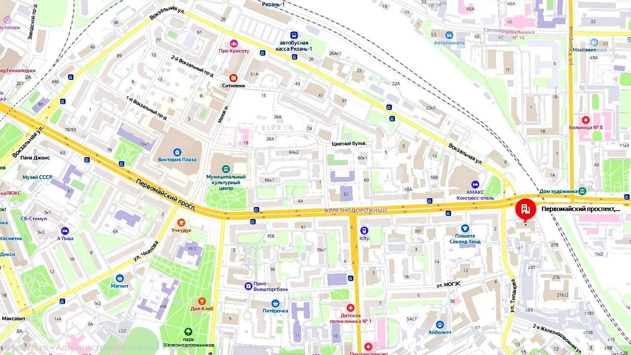 Г рязань первомайский проспект д. Первомайский проспект рязань карта. Первомайский проспект на карте. 7 рязань. Первомайский проспект 35 рязань.