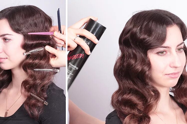 Как сделать прическу волны в домашних Top 10 Most Popular Hair Tutorials For This Spring Vintage waves hair, Waves hai