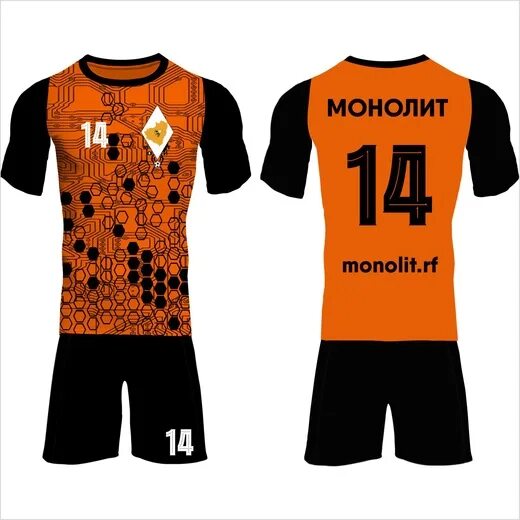 Монолитная форма. Футбольная форма черно оранжевая. Черно оранжевая спортивная форма. Черная с оранжевым футбольная майка. Футбольная форма Сочи.