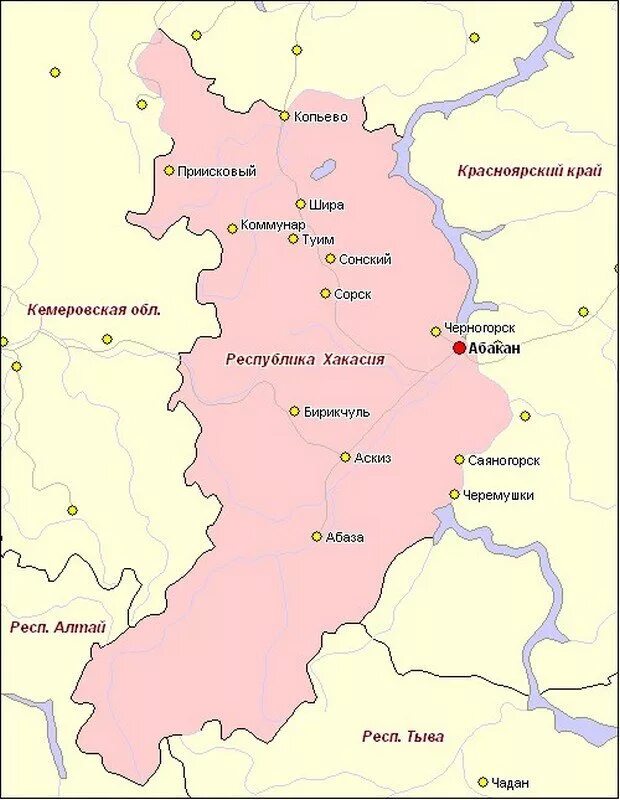 Республика хакасия какой край. Хакасия на карте России показать границы с городами. Границы Хакасии на карте. Республика Хакасия и Красноярский край на карте. Хакасия на карте России границы.