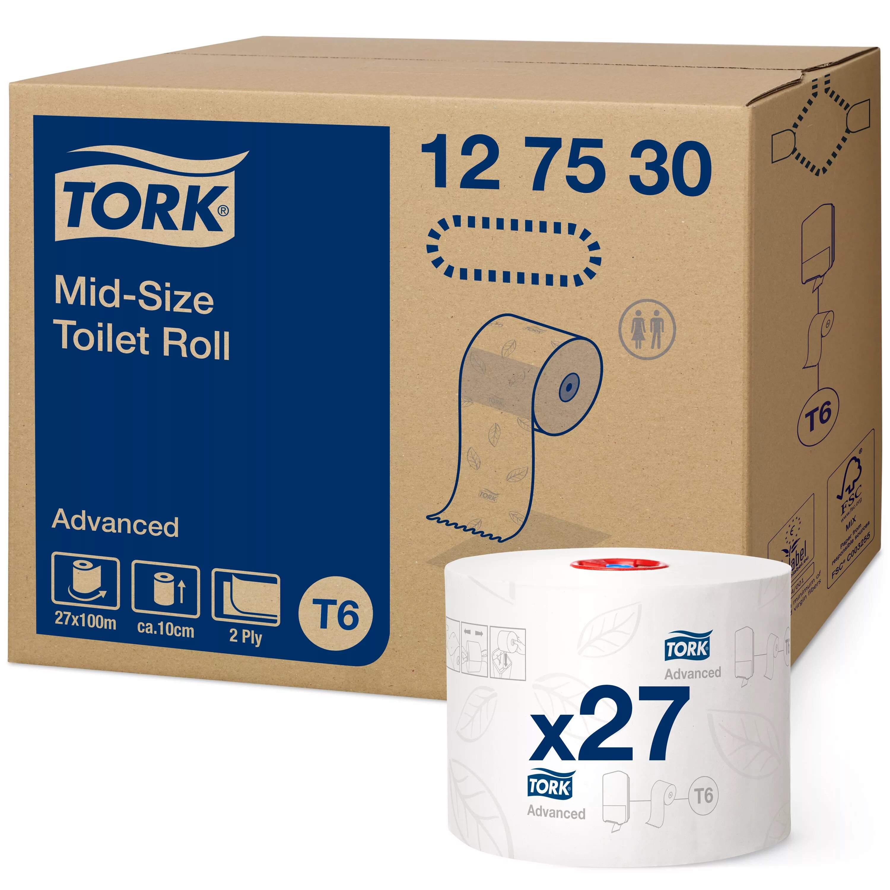 Туалетная бумага торк 127530. Туалетная бумага 2-сл "Tork Mid-Size Advanced t6". Tork бумага туалетная t6 Premium. Бумага Tork t6. Туалетная бумага рулонах tork