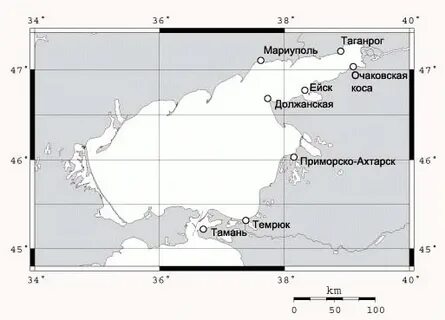 Географические объекты азовского моря