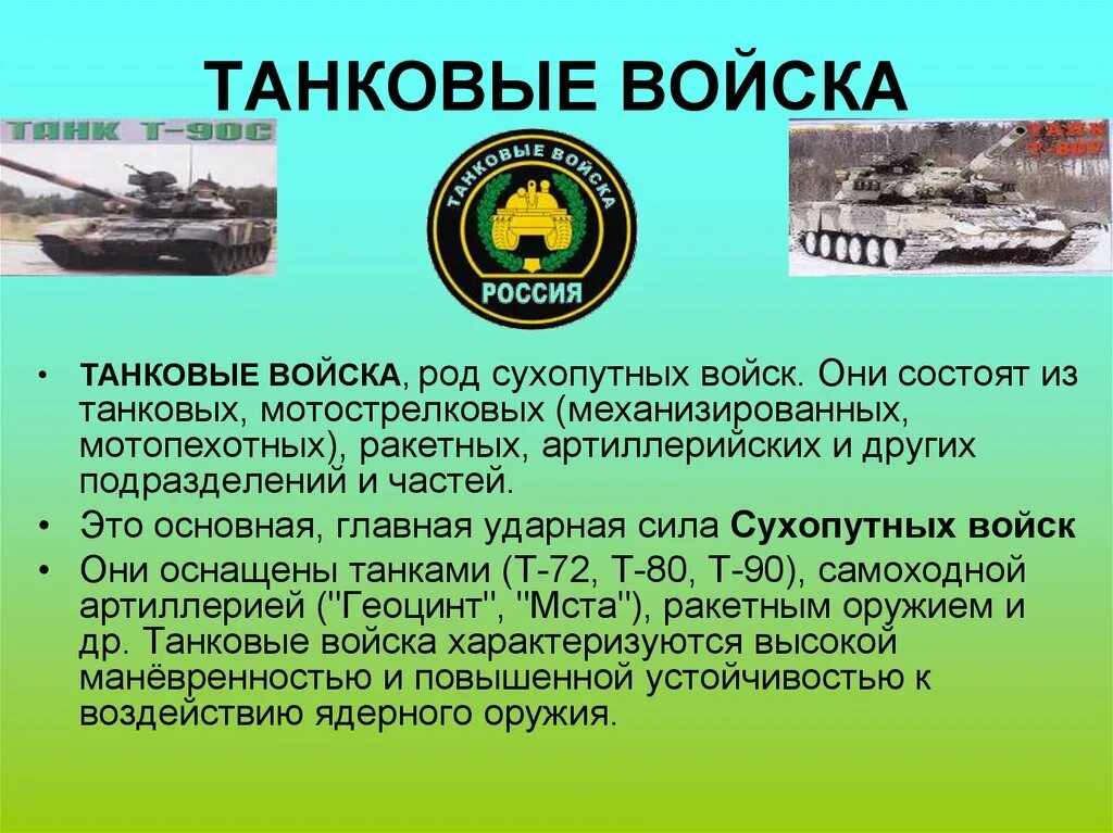 Названия танковых войск