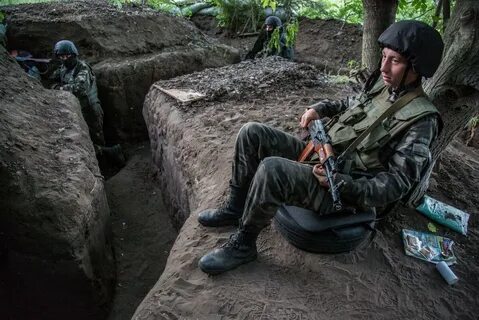 Окопы обстреляны