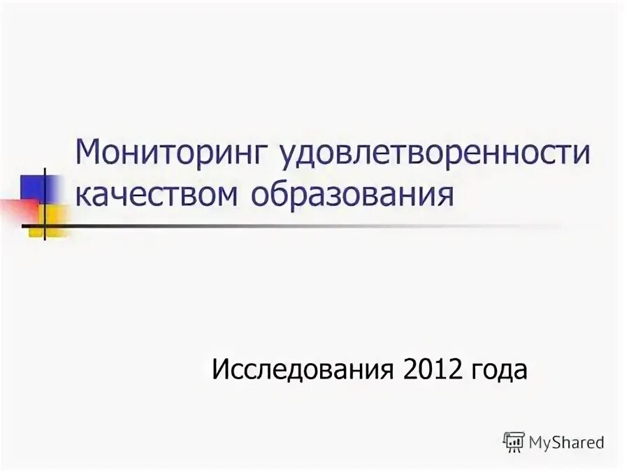 мониторинг удовлетворенности качеством образования