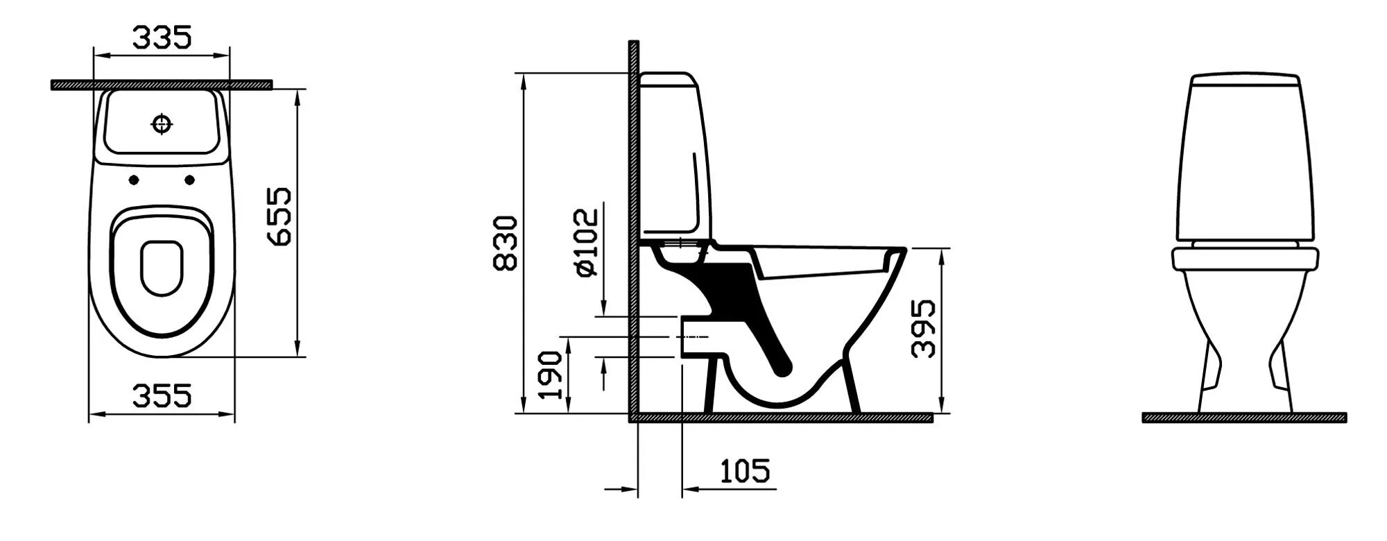 Vitra Grand 9763b003-0567. Унитаз-биде напольный Vitra Grand 9763b003-1206. Унитаз с бачком напольный Vitra Grand 9763b003-0567 с горизонтальным выпуском. Vitra Grand 9763b003-1206 с функцией биде.