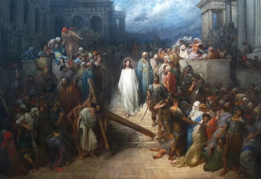 Художники иллюстраторы библии. Моисей разбивает скрижали завета. Христос покидает суд гюстав доре. Великий иллюстратор библии. Средневековая живопись на библейские темы.