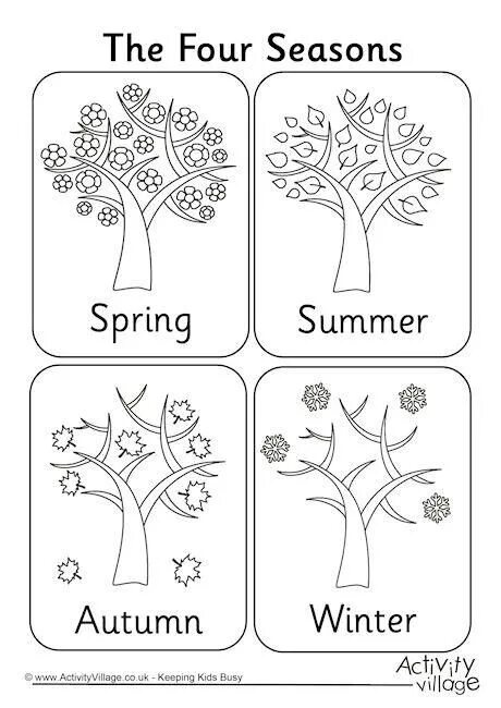Four Seasons Abstract Trees Arvore desenho, Arte de árvore, Quatro estações arte