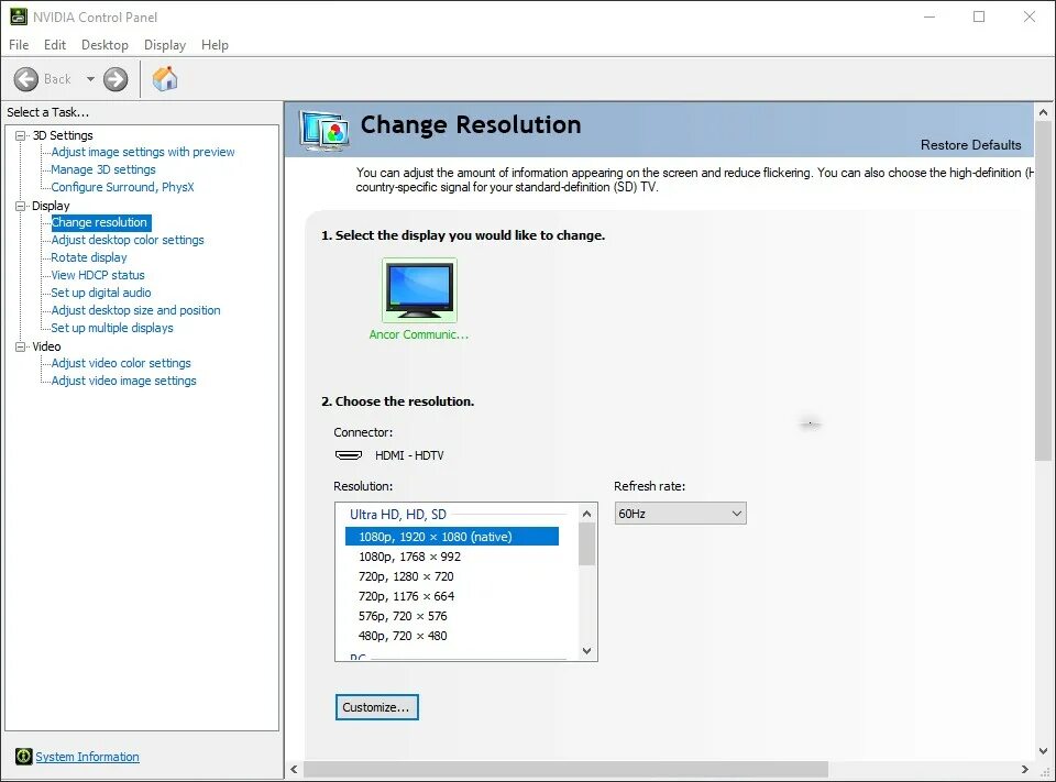 Десктоп размер. NVIDIA Control Panel Resolution. Панель управления NVIDIA 4 на 3. Нвидиа adjust desktop Size and position. Панель управления NVIDIA технология монитора.