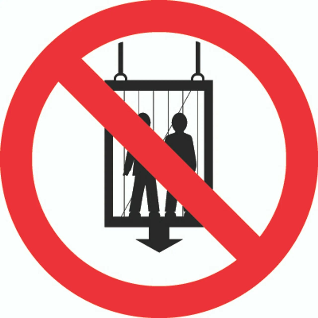 Use prohibited. Do not use. lift sign. do not use safety placard.