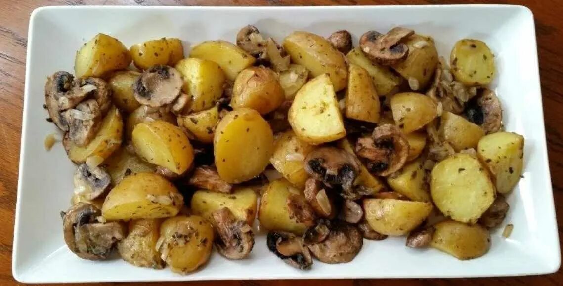 Запечь картошку с шампиньонами в духовке