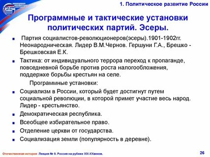 Социалисты революционеры тактика