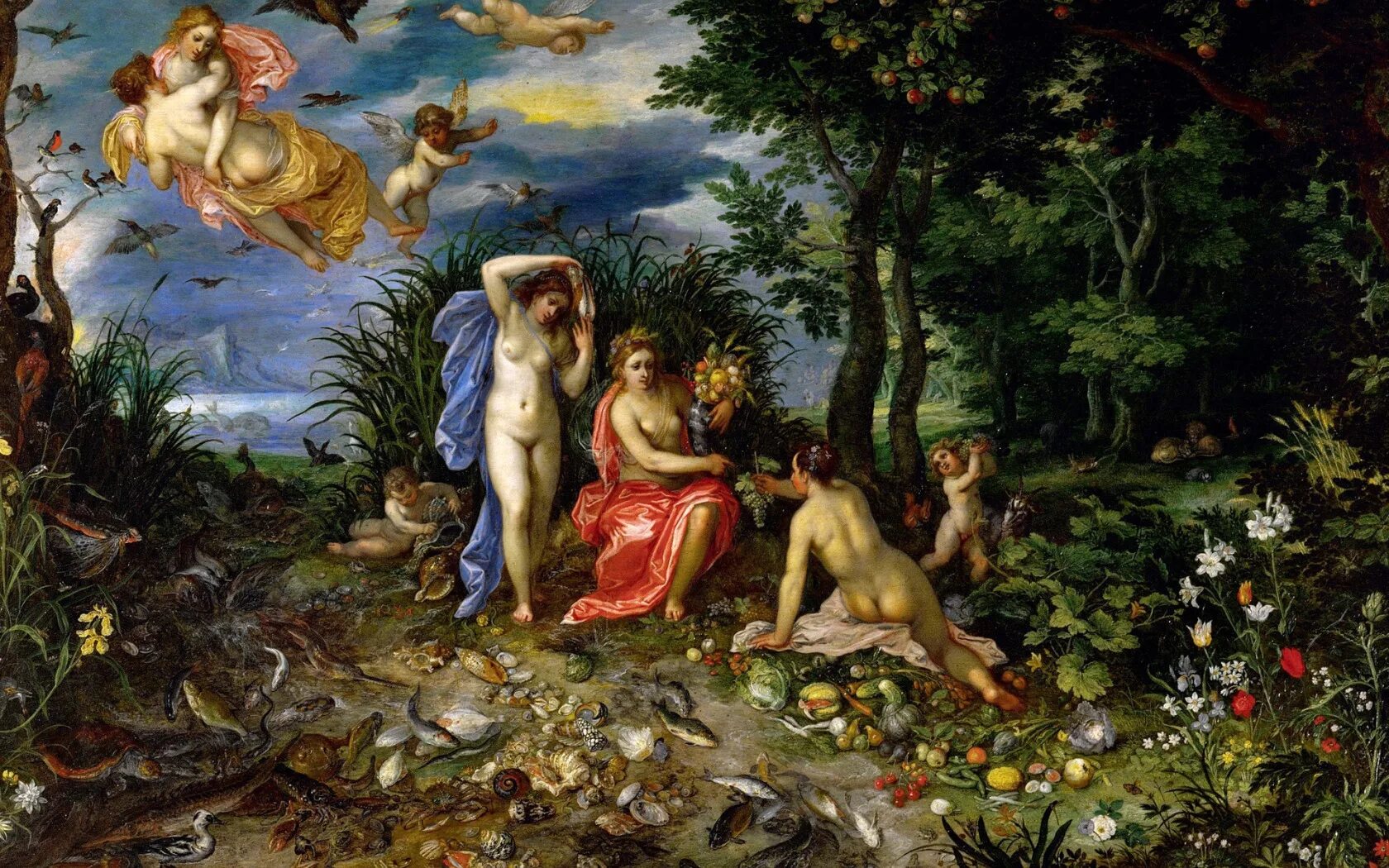 Обои картины. Ян брейгель старший (1568-1625). Ян брейгель старший Райский сад. Ян брейгель старший картины. Ян брейгель старший (1568-1625). Аллегория слуха.