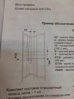 Ширина обода рено логан