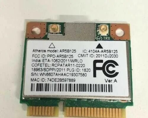 Ar9485wb eg wireless network adapter. Atheros ar9485 wireless network adapter. ar5b125. qualcomm atheros qca61x4a wireless network adapter.