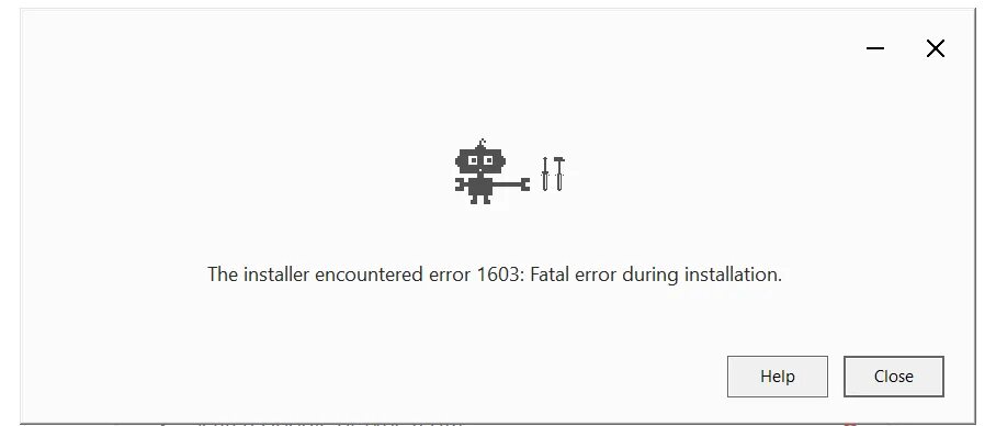 There was an issue during installation 0
