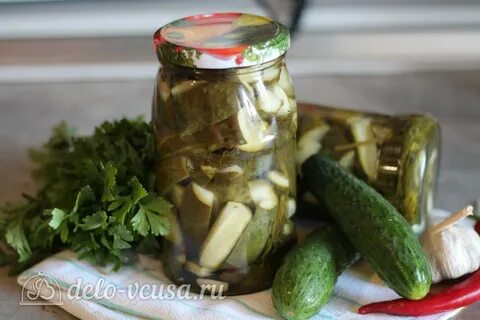 Салат из огурцов с петрушкой на зиму