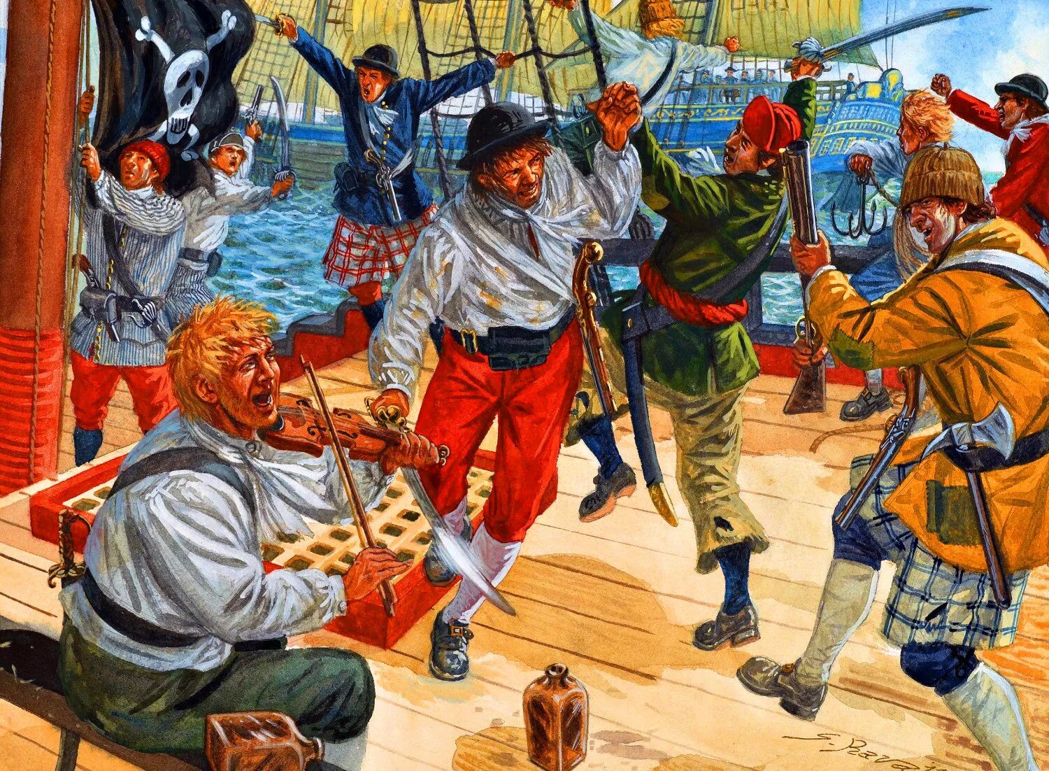 Pirate attack. Мятеж на корабле. Pirate attack. Пират. Средневековые пираты.