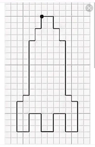 Графический диктант ракета по клеточкам