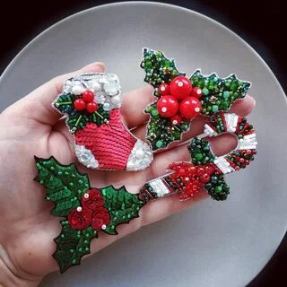 Кольца из бисера на новый год