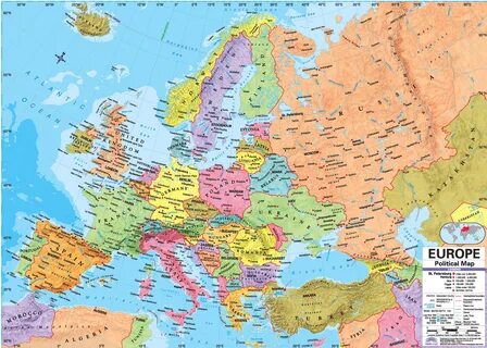 Карта европейской части мира Rome-Tour.ru