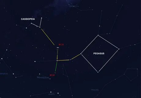 Андромеда яркие звезды